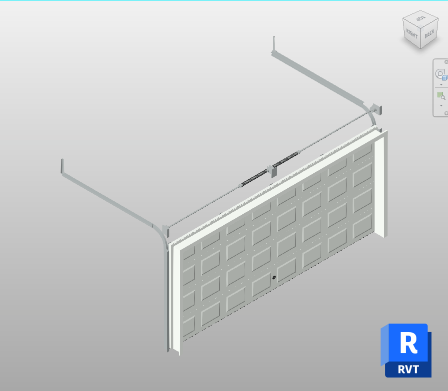 Sectional Garage Door Revit Family 16x7 ft | Boracity