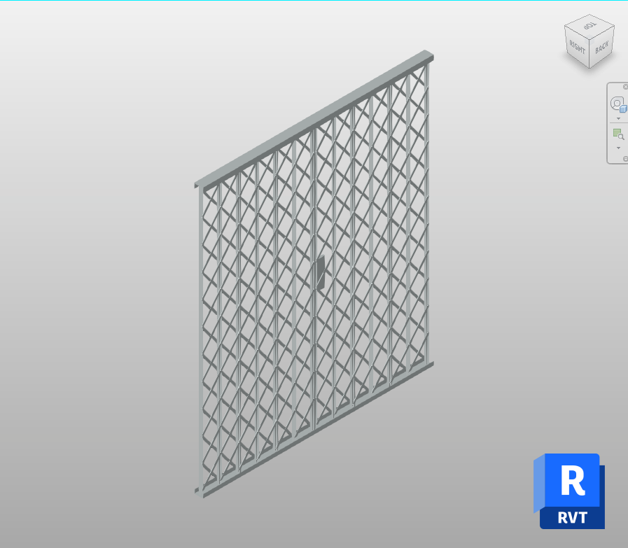 Folding Scissor Gate Revit Family 6x7 ft | Boracity