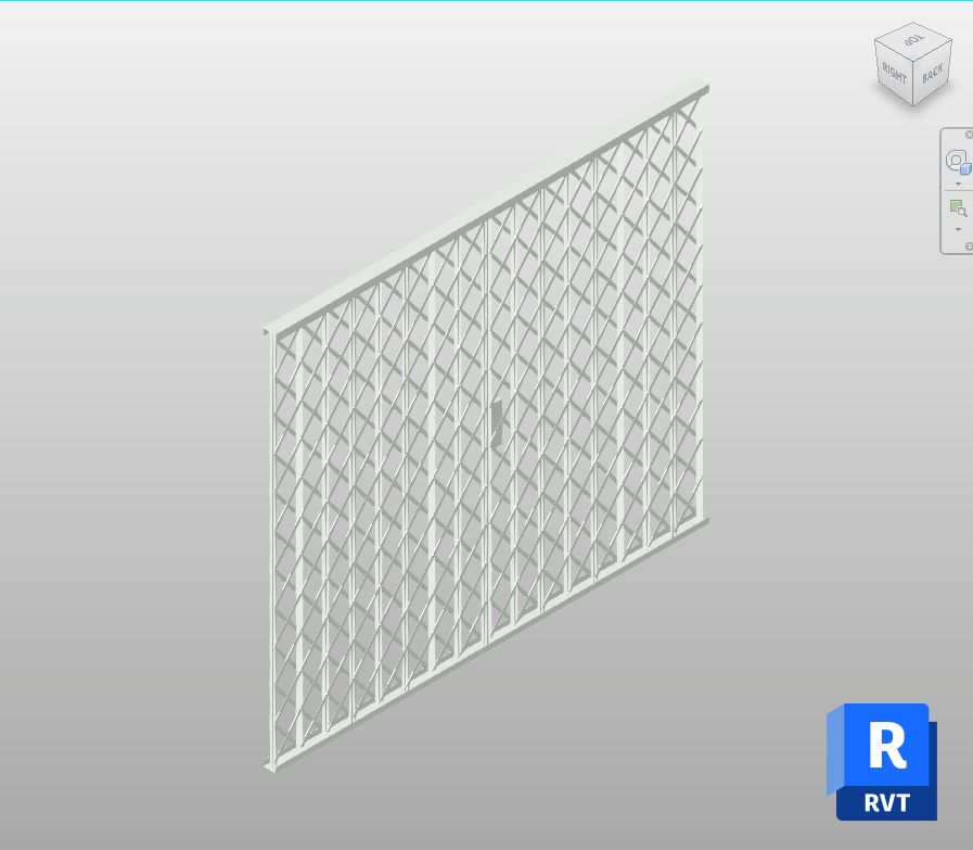Retractable Trellis Gate Revit Family 8x7 ft | Boracity
