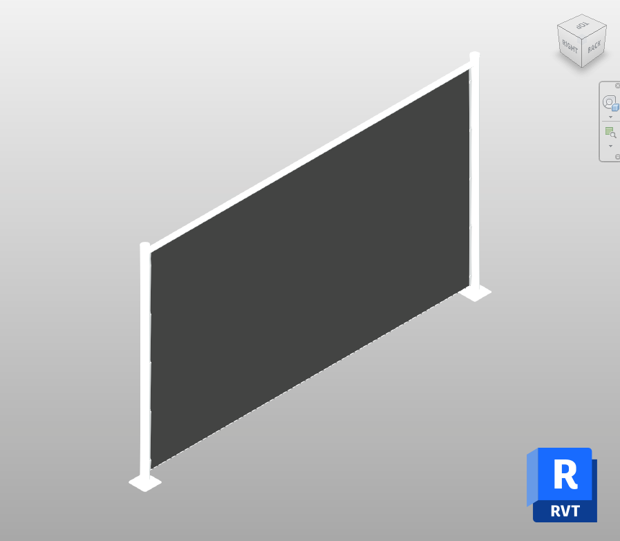 Chain-Link Fence Section Revit Family 10x6 ft | Boracity