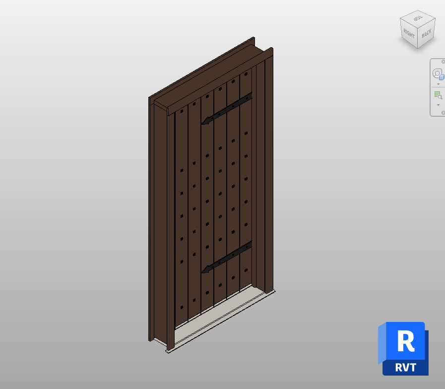 Rustic Plank Door with Clavos Revit Family | Boracity