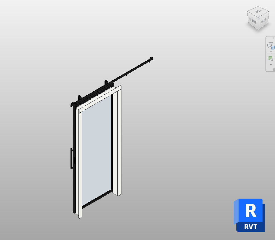 Mirror Barn Door Revit Family 36x84 in | Boracity