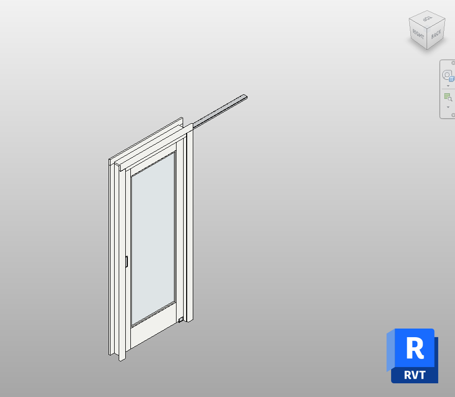 Glass Pocket Door Revit Family 32x80 in | Boracity