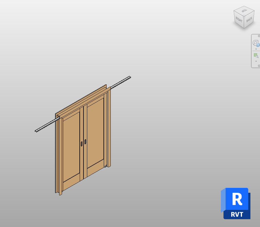 Double Pocket Door Revit Family 60x80 in | Boracity