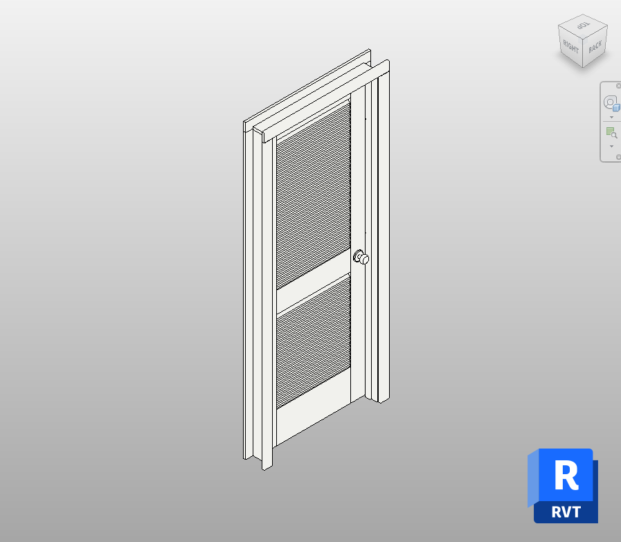 Full Louver Door Revit Family 30x80 in | Boracity