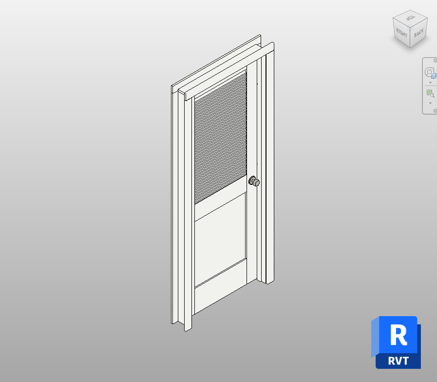 Louvered Laundry Door Revit Family 30x80 in | Boracity