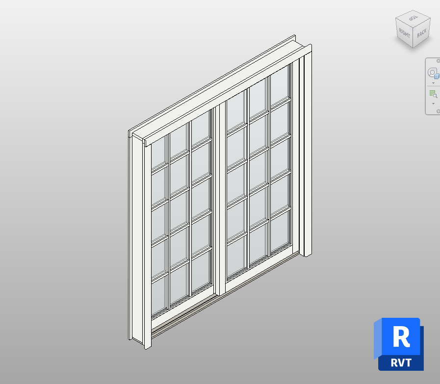 Sliding Patio Door with Grilles Revit Family | Boracity