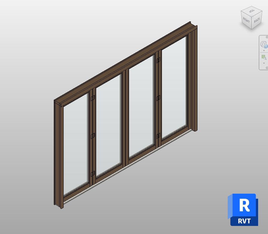 Four-Panel Folding Patio Door Revit Family | Boracity