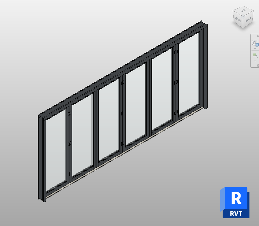 Six-Panel Folding Patio Door Revit Family | Boracity