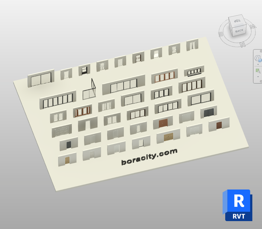 Sliding and Patio Doors Revit Collection, 40 Families | Boracity