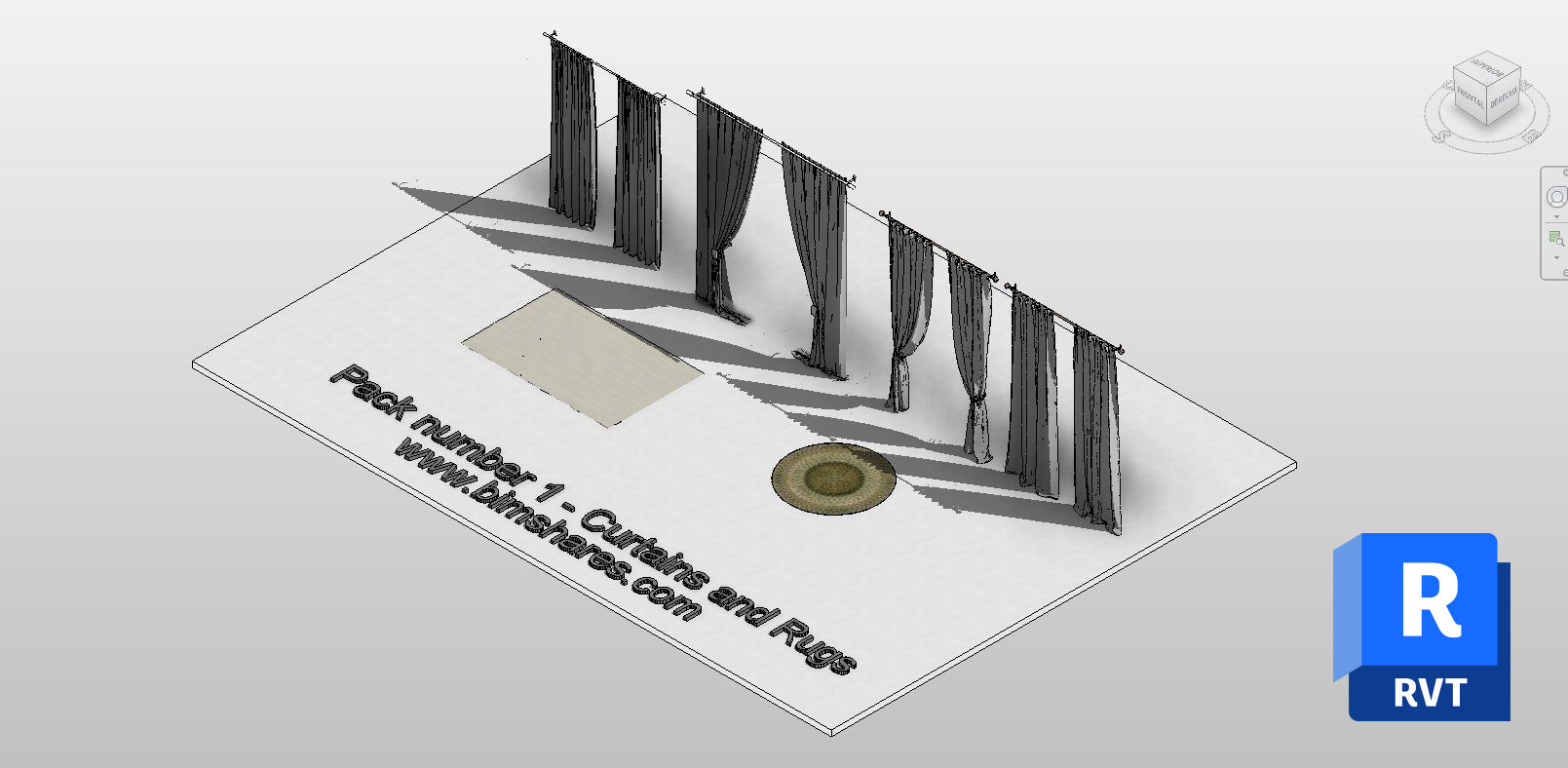 Curtains and Rugs Revit Family Pack | Boracity