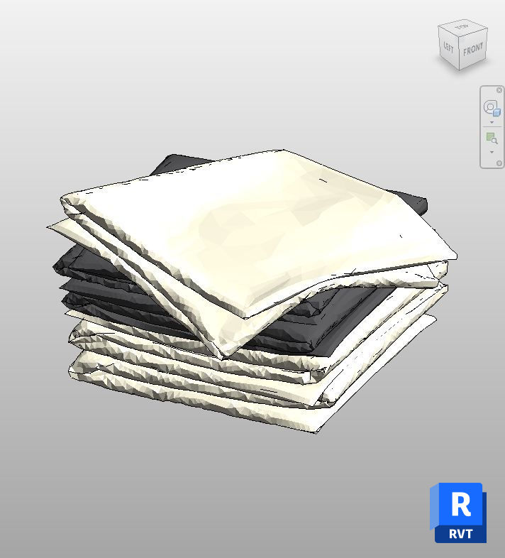 Monochrome Fabric Stack Revit Family | Boracity