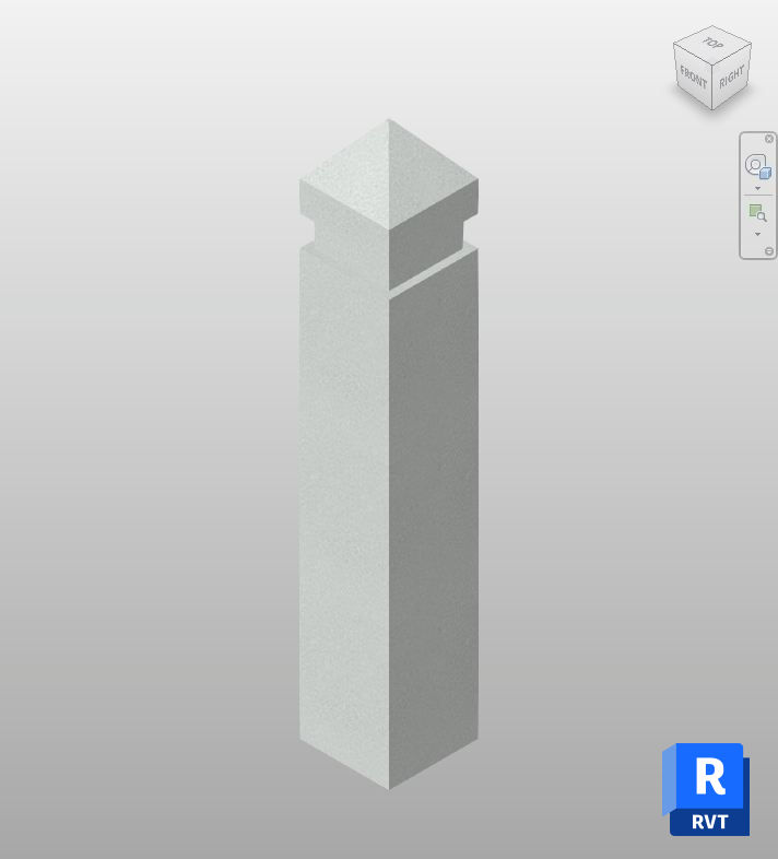 Concrete Pyramid Bollard Revit Family | Boracity