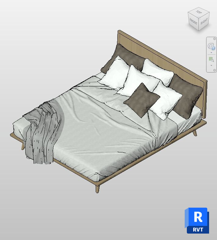 Download Oak Minimalist Platform Bed Revit | Boracity