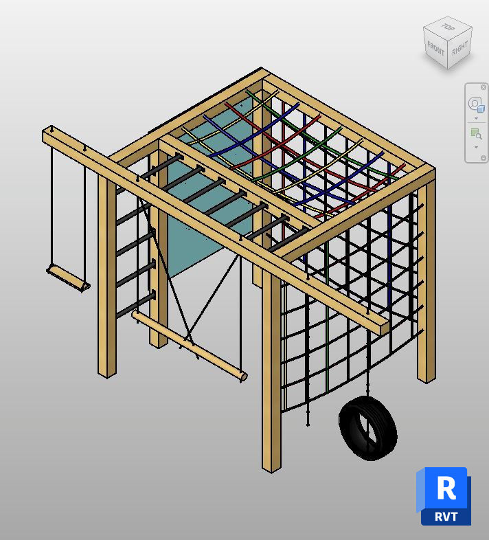 Familia Revit Parque Infantil de Madera | Descarga Gratis | Boracity