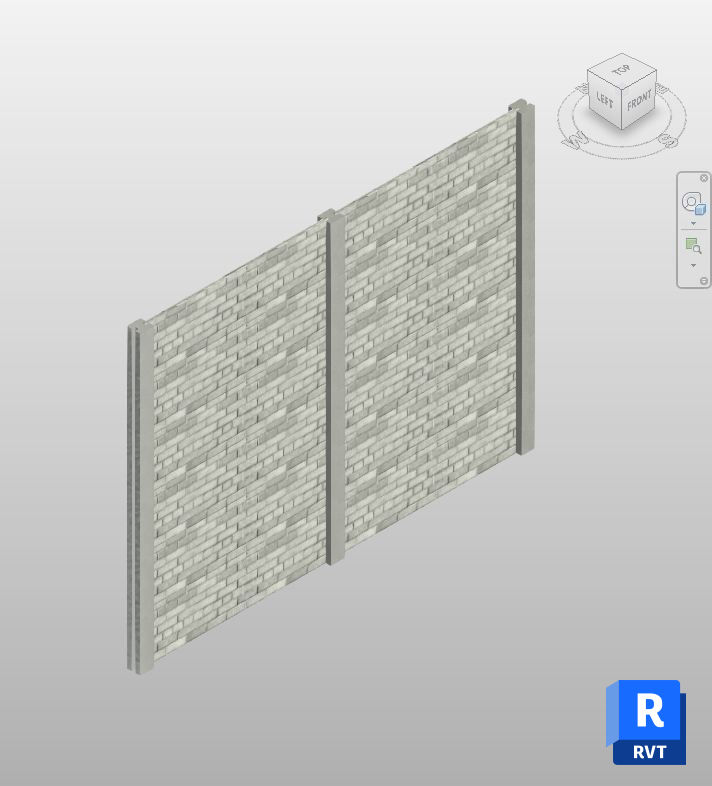 Textured Concrete Fence Panels Revit Family | Boracity