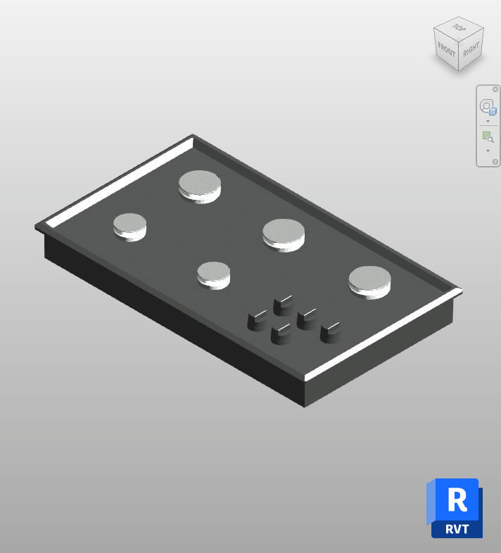 900mm Stainless Steel Gas Cooktop Revit | Boracity