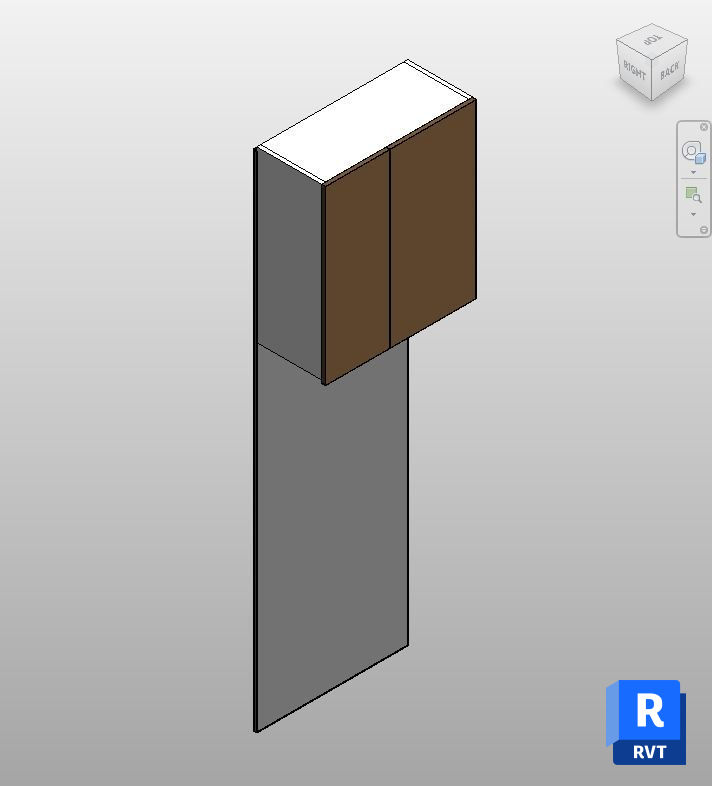 Walnut Finish Overhead Cabinet Revit Family | Boracity