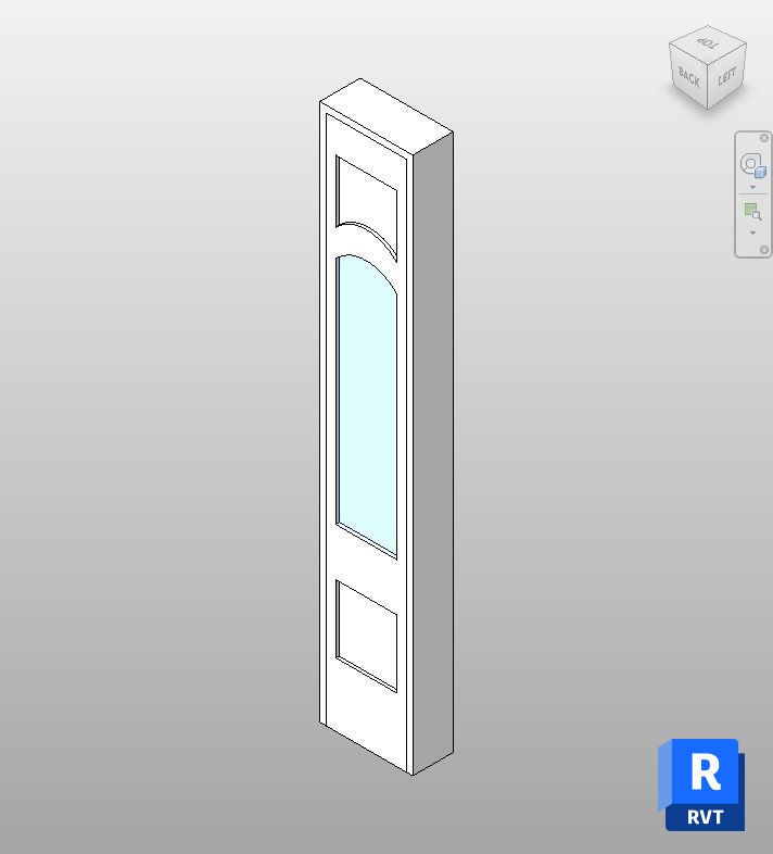 White Arch Side Lite Door - Free Revit Doors Family | Boracity