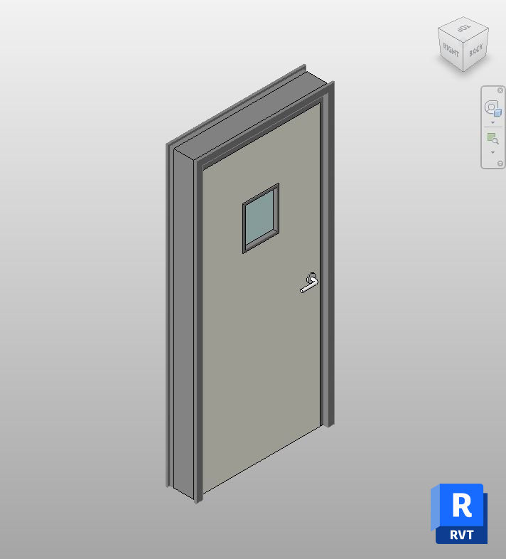 Gray Insulated Cold Room Door Revit | Boracity