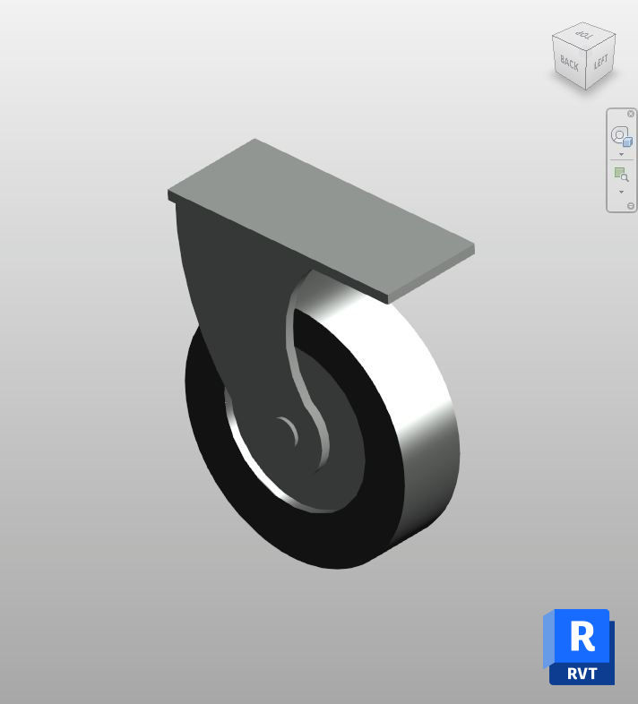 Steel Caster Wheel for Revit Furniture | Boracity