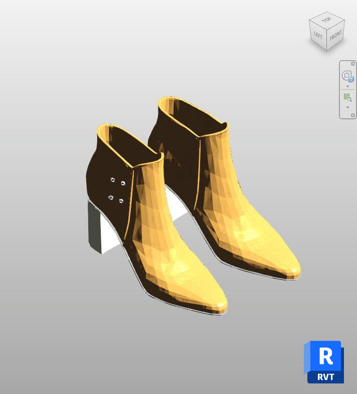 Tan Leather Ankle Boots Revit Family | Boracity