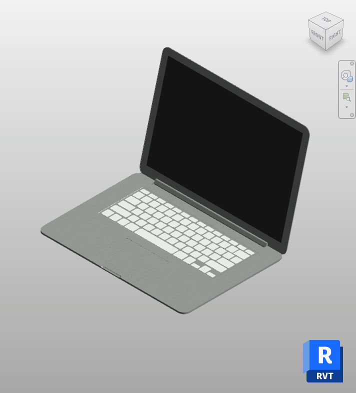 Download Silver Laptop Revit Family | Boracity
