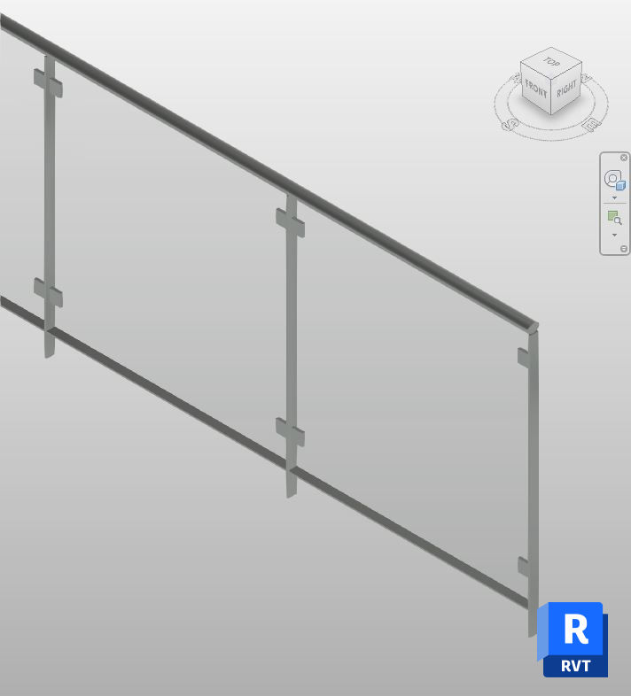 Sleek Glass Panel Railing Revit Family | Boracity