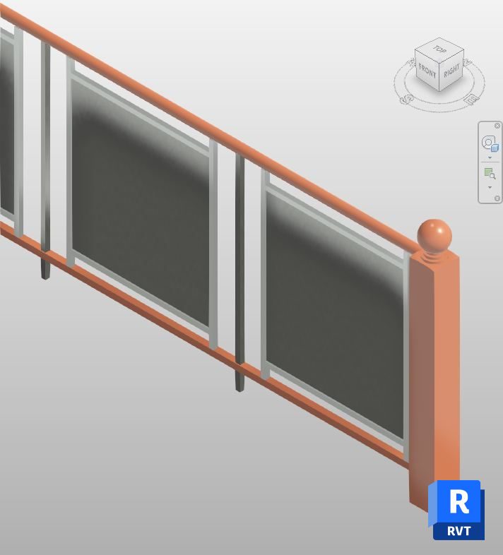 Download Orange Metal Panel Railing Revit | Boracity