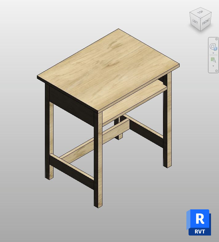 Light Oak School Desk Revit Family | Boracity