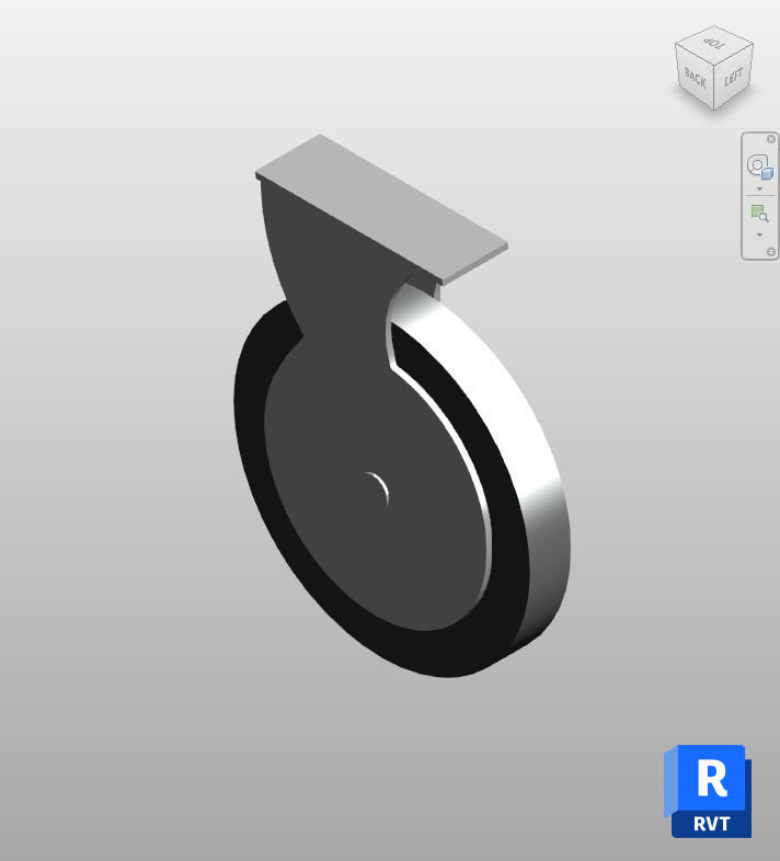 Steel Caster Wheel 50mm - Free Revit Furniture Family | Boracity