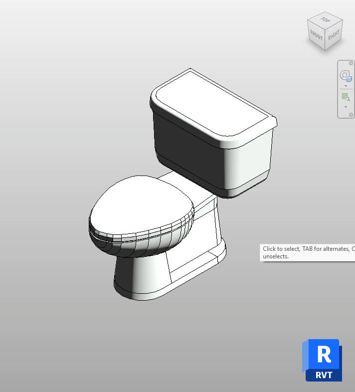 White Ceramic Toilet Revit Family | Boracity