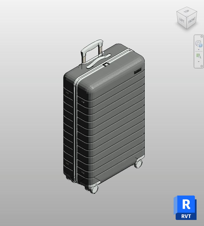 Black Hardshell Suitcase Revit Family | Boracity