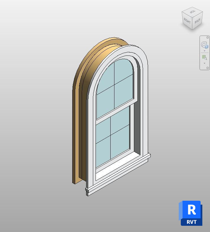 Elegant Arched Double Hung Window Revit | Boracity