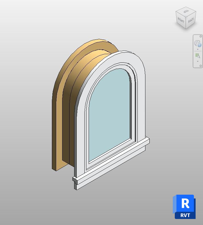 White Arched Fixed Window - Free Revit Windows Family | Boracity