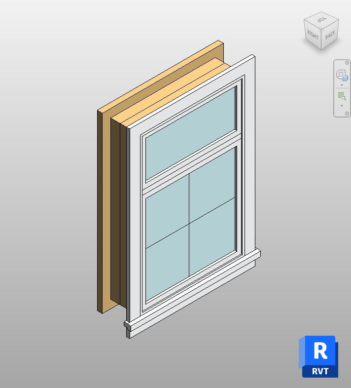 White Fixed Transom Window Revit Family | Boracity