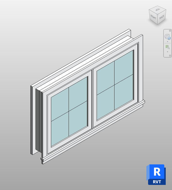 White Double Awning Window Revit Family | Boracity