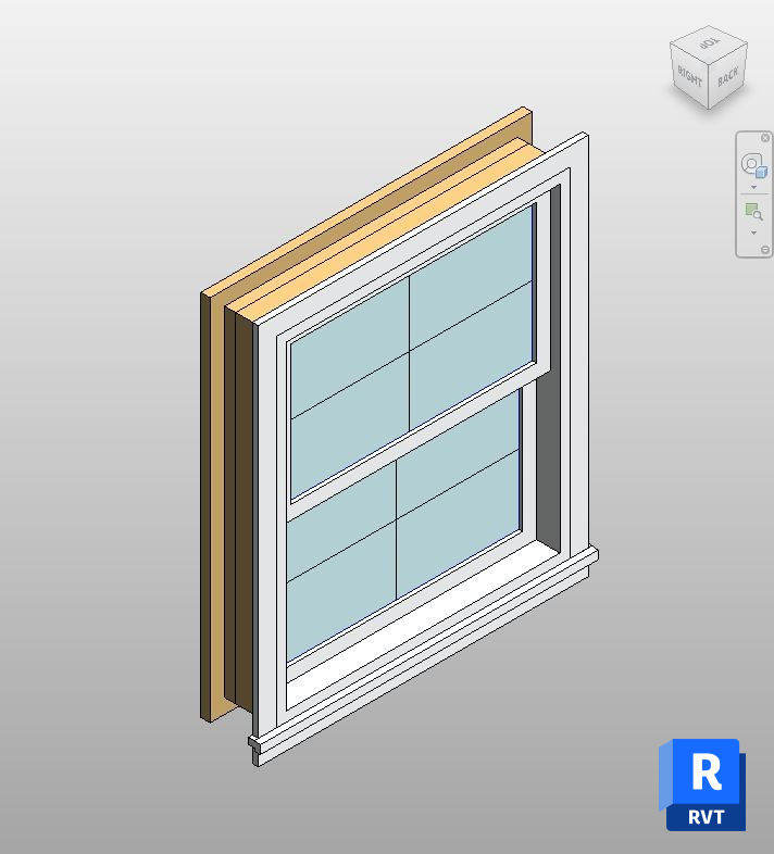 White Single Hung Window Revit Family | Boracity