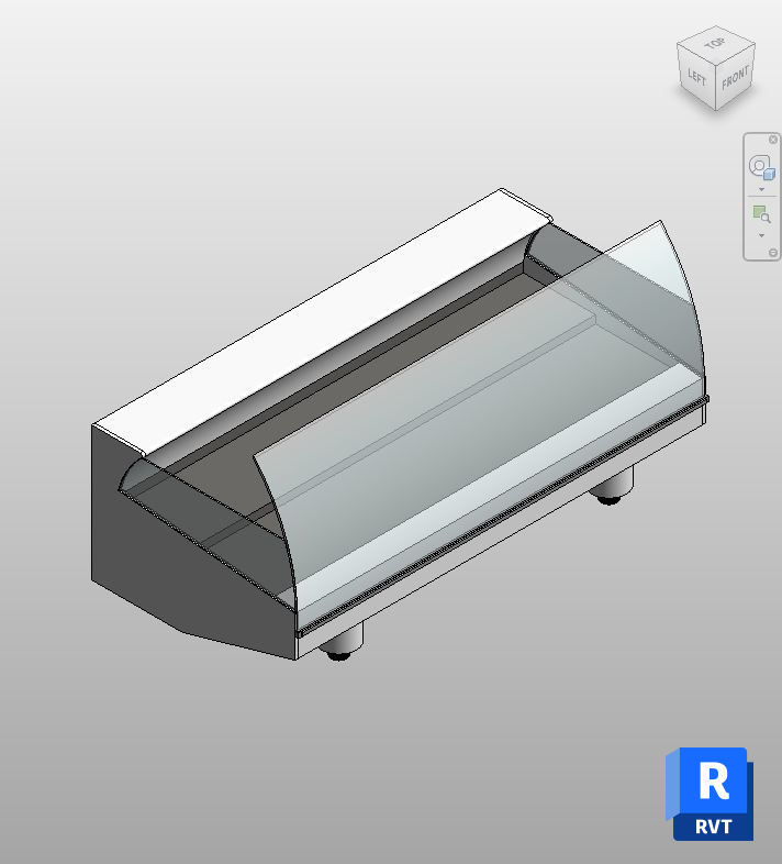 Steel Glass Display Case Revit Family | Boracity
