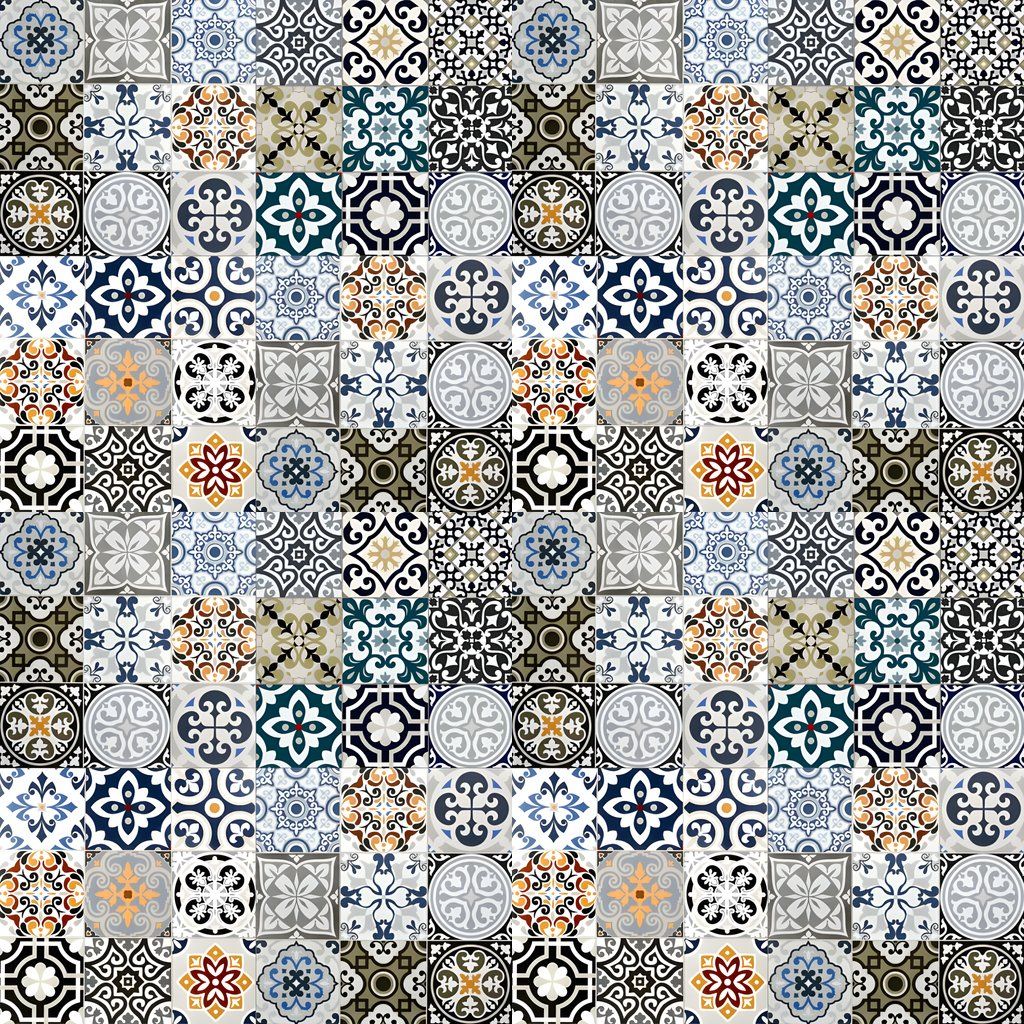 Coloured Tile Pattern Colorful Patterned Ceramic Tiles Free PBR Texture | Boracity