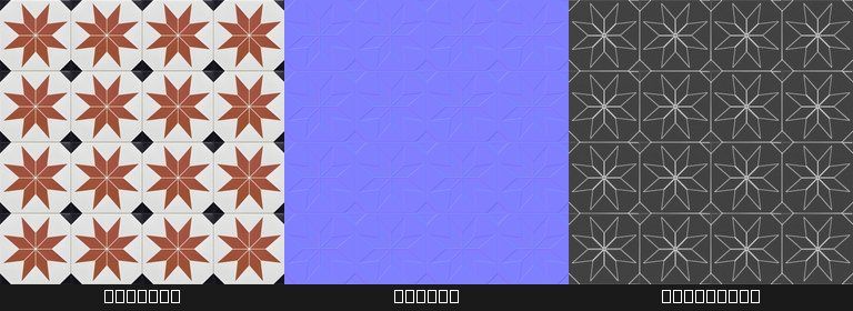 Vintage Star Pattern Tile - Free PBR Texture | Boracity